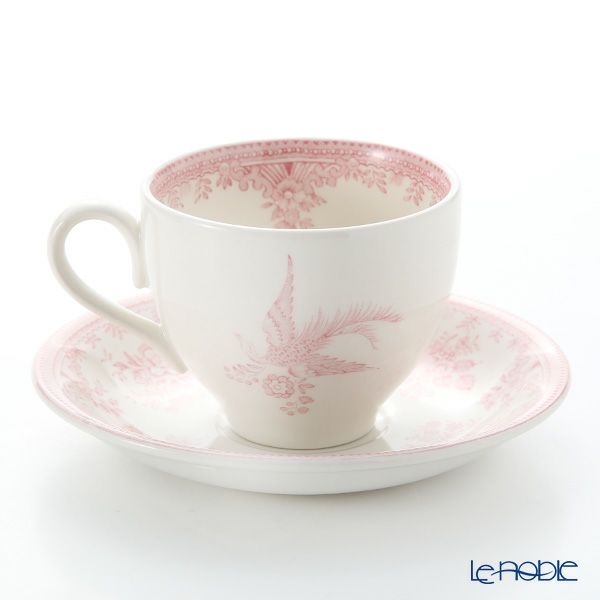 バーレイ ピンクアジアティックフェザンツ ティーカップ＆ソーサー 210ml