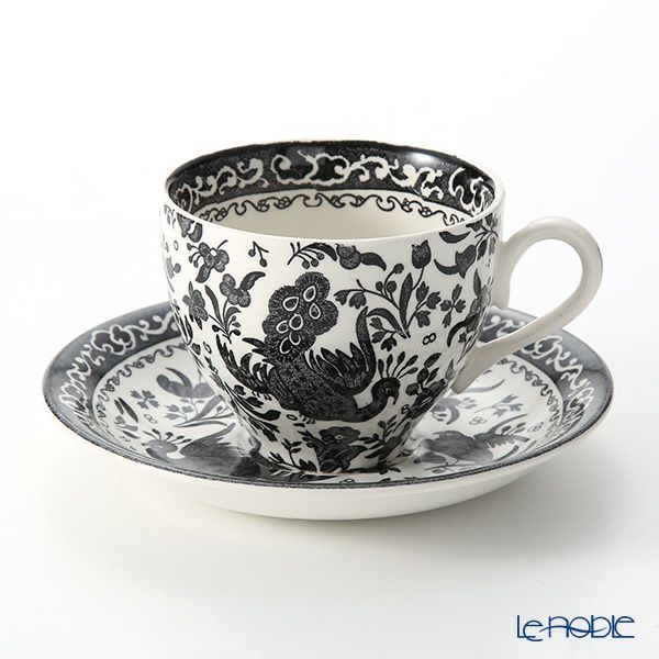 バーレイ ブラックリーガルピーコック ティーカップ＆ソーサー 210ml