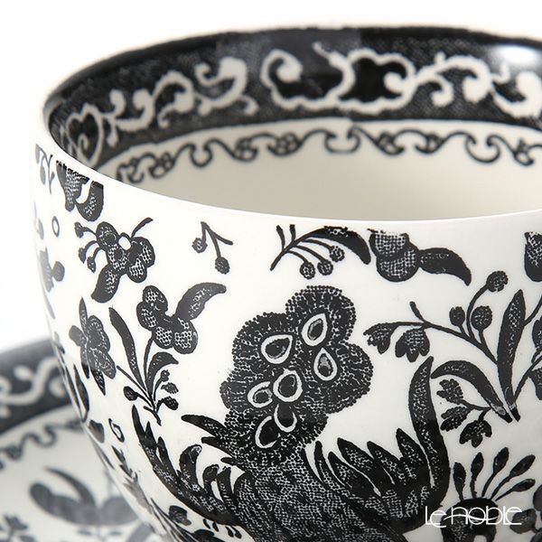 バーレイ ブラックリーガルピーコック ティーカップ＆ソーサー 210ml