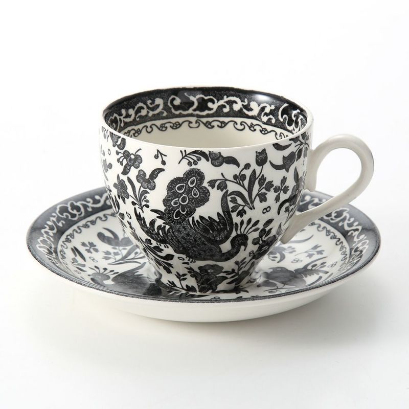 バーレイ ブラックリーガルピーコック ティーカップ＆ソーサー 210ml