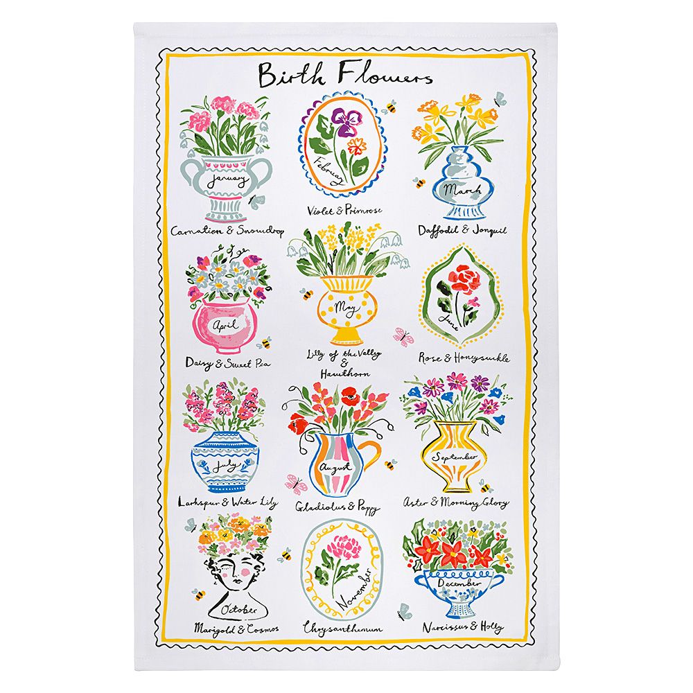 アルスターウィーバーズ バースデーマンス フラワー 誕生花 ティータオル コットン