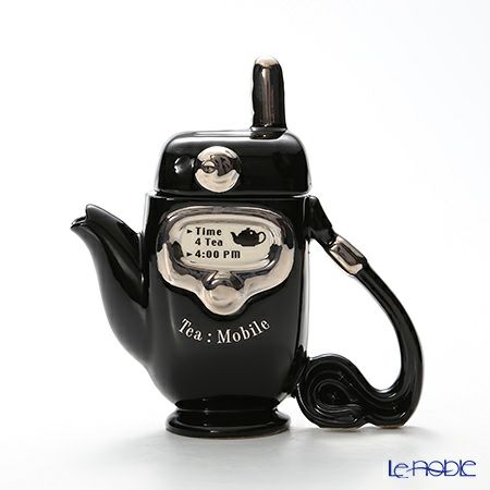 ティーポッタリー Teapottery モバイルフォン（ブラック） 18×17