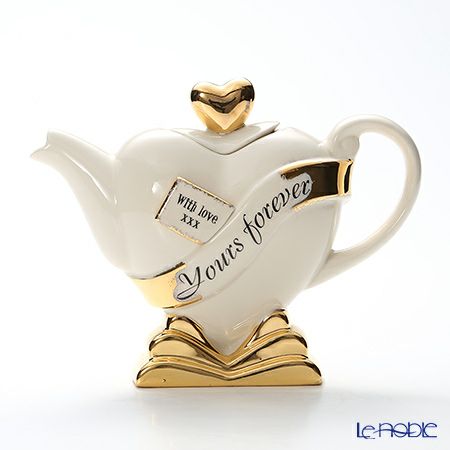 ティーポッタリー Teapottery ハート Yours Forever!（ホワイト） S