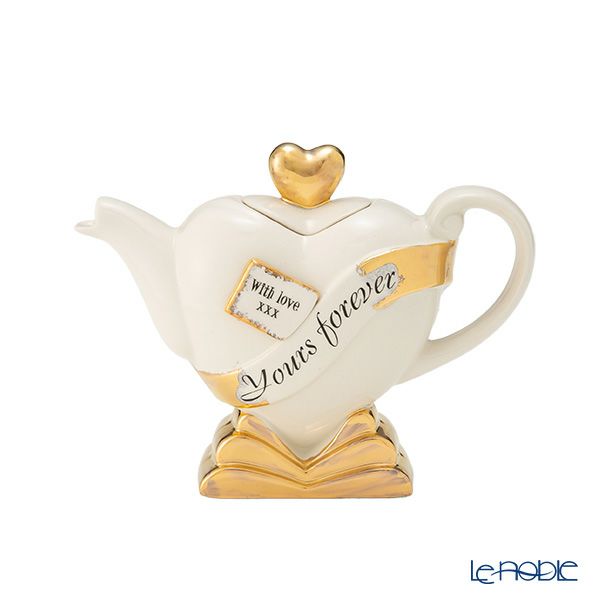 ティーポッタリー Teapottery ハート Yours Forever!（ホワイト） S