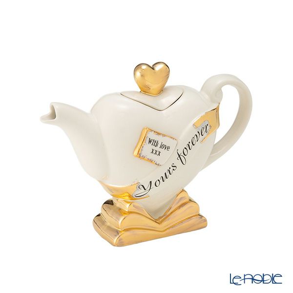 ティーポッタリー Teapottery ハート Yours Forever!（ホワイト） S