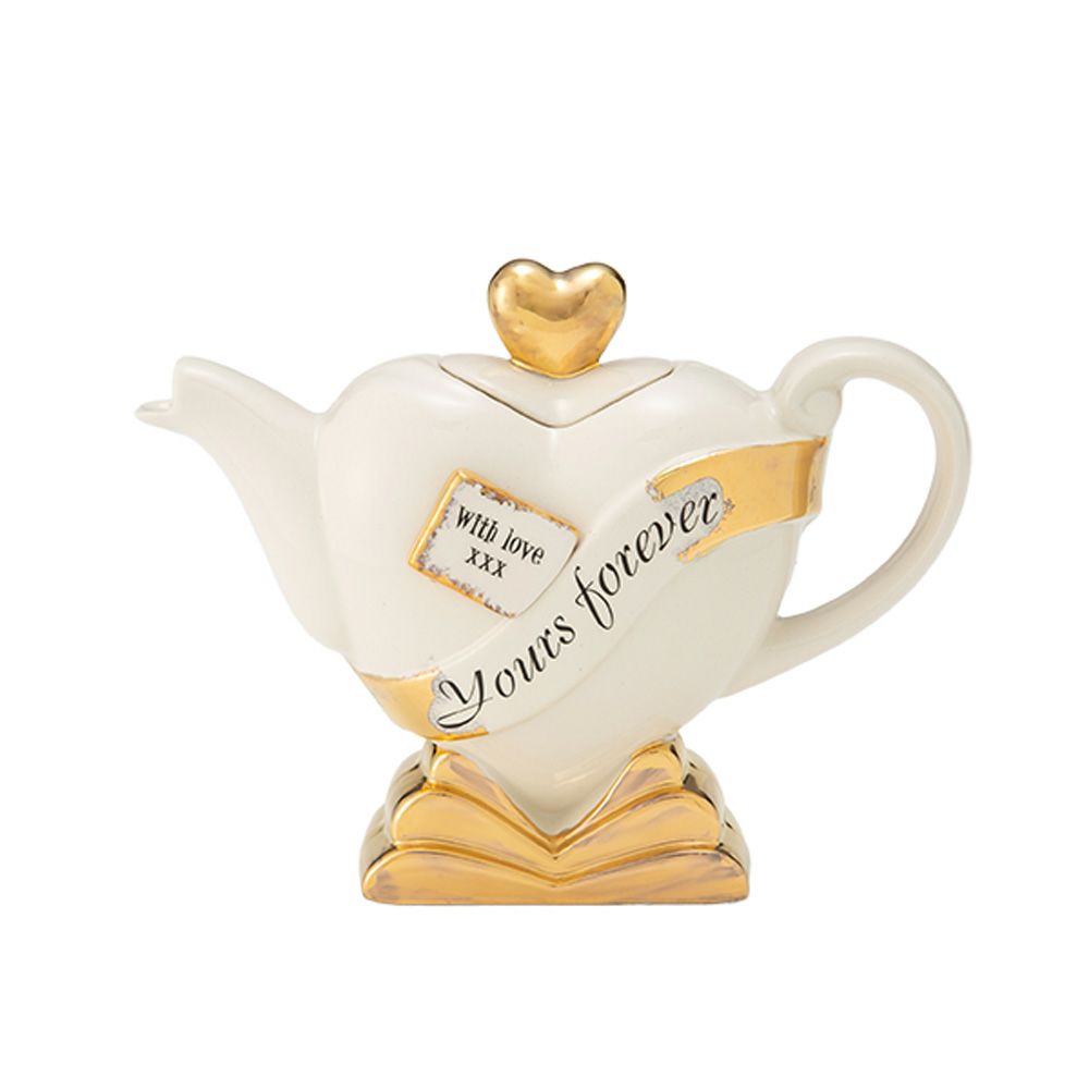 ティーポッタリー Teapottery ハート Yours Forever!（ホワイト） S