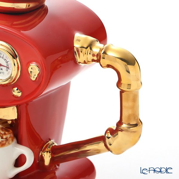 ティーポッタリー Teapottery ダブルエスプレッソマシン レッド 24×11×23 L