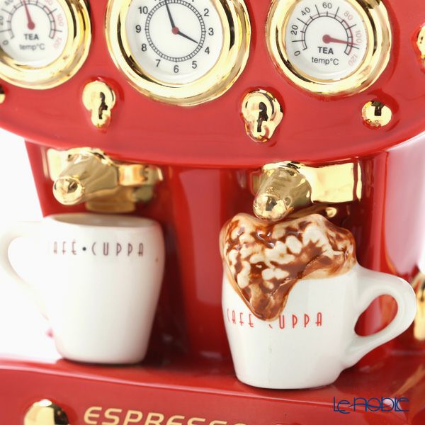 ティーポッタリー Teapottery ダブルエスプレッソマシン レッド 24×11×23 L