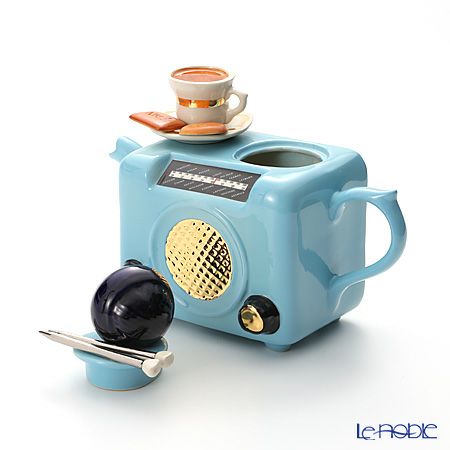 ティーポッタリー Teapottery ラジオ（ブルー） M