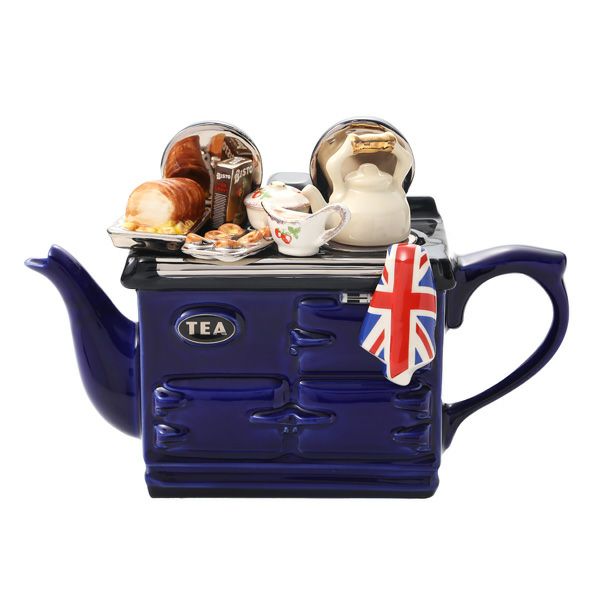 ティーポッタリー Teapottery AGA ブリティッシュサンデイランチ ブルー 28×12×19 L