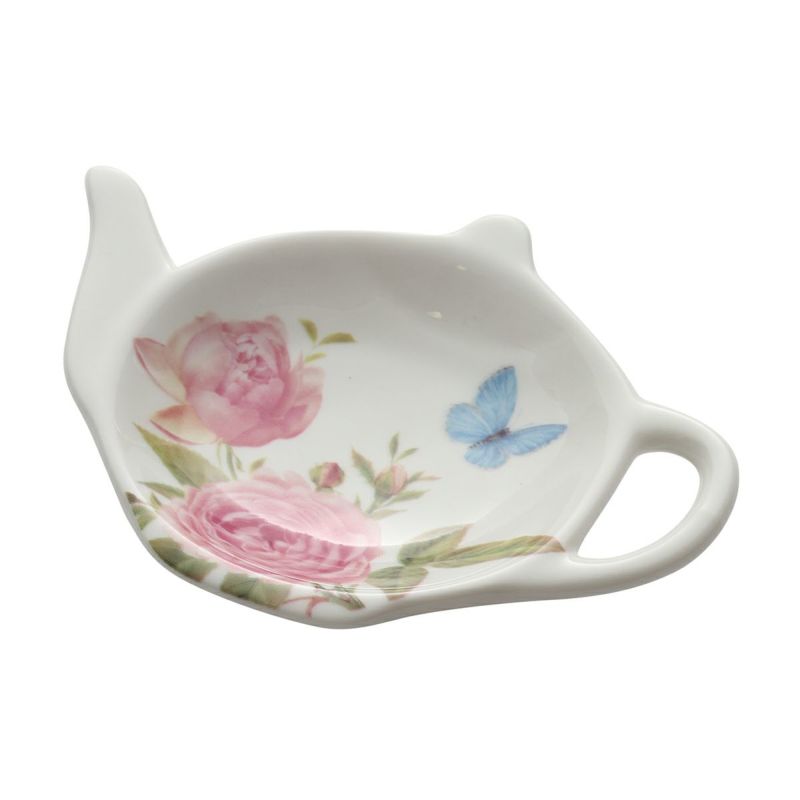 プリモビアンコ ティーバッグトレイ ローズバタフライ