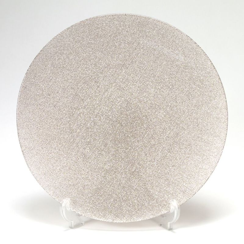 Vetro Felice ヴェトロ フェリーチェ グリッター プレート 35cm ジンジャー