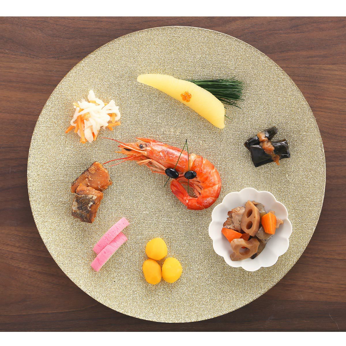 Vetro Felice ヴェトロ フェリーチェ グリッター プレート 35cm ニューゴールド