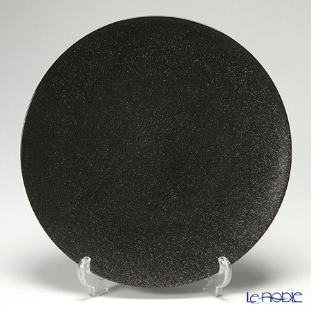 Vetro Felice ヴェトロ フェリーチェ グリッター プレート 35cm ダークグレイ