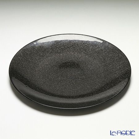Vetro Felice ヴェトロ フェリーチェ グリッター プレート 35cm ダークグレイ