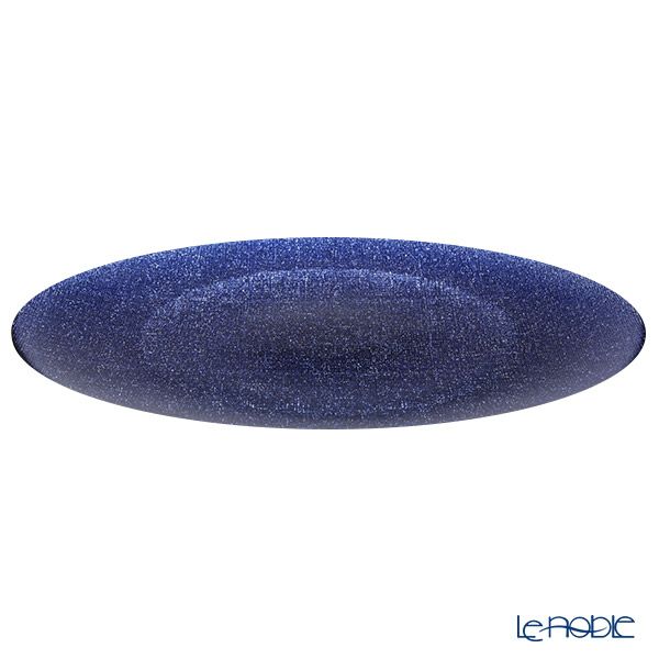 Vetro Felice ヴェトロ フェリーチェ グリッター プレート 35cm ダークブルー