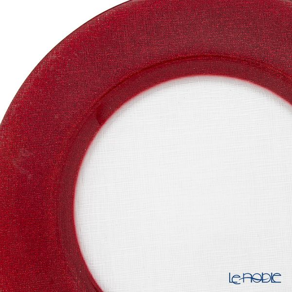 Vetro Felice ヴェトロ フェリーチェ グリッター チャージャープレート 33cm レッド＆クリア