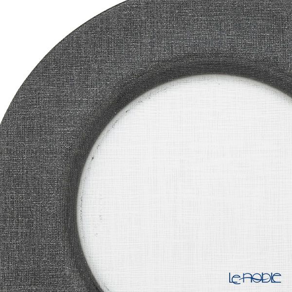 Vetro Felice ヴェトロ フェリーチェ グリッター チャージャープレート 33cm ダークグレイ＆クリア