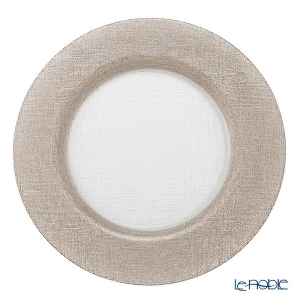 Vetro Felice ヴェトロ フェリーチェ グリッター チャージャープレート 33cm ジンジャー＆クリア