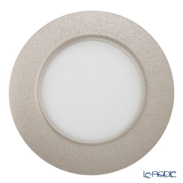 Vetro Felice ヴェトロ フェリーチェ グリッター チャージャープレート 33cm ジンジャー＆クリア