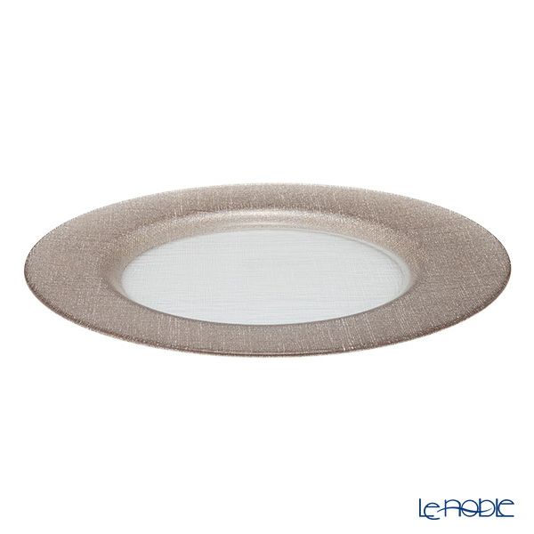 Vetro Felice ヴェトロ フェリーチェ グリッター チャージャープレート 33cm ジンジャー＆クリア