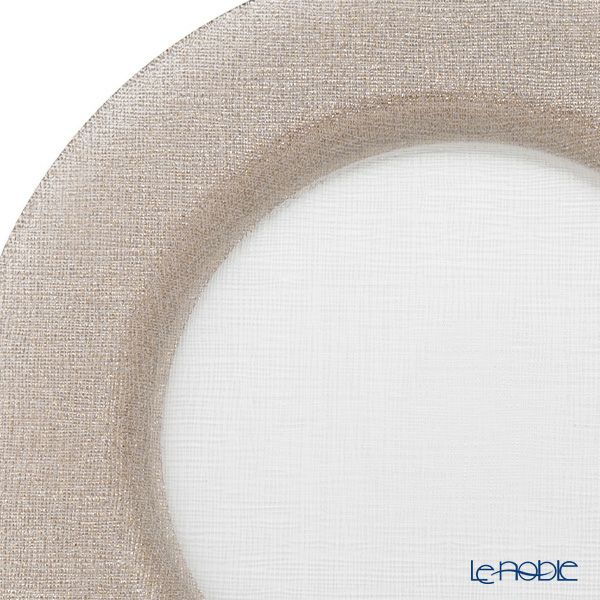 Vetro Felice ヴェトロ フェリーチェ グリッター チャージャープレート 33cm ジンジャー＆クリア