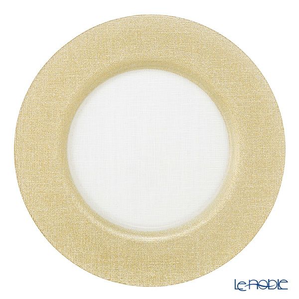 Vetro Felice ヴェトロ フェリーチェ グリッター チャージャープレート 33cm ニューゴールド＆クリア