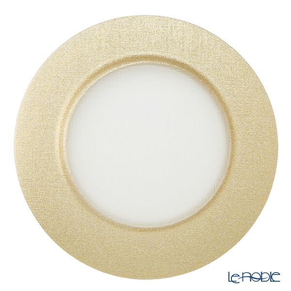 Vetro Felice ヴェトロ フェリーチェ グリッター チャージャープレート 33cm ニューゴールド＆クリア