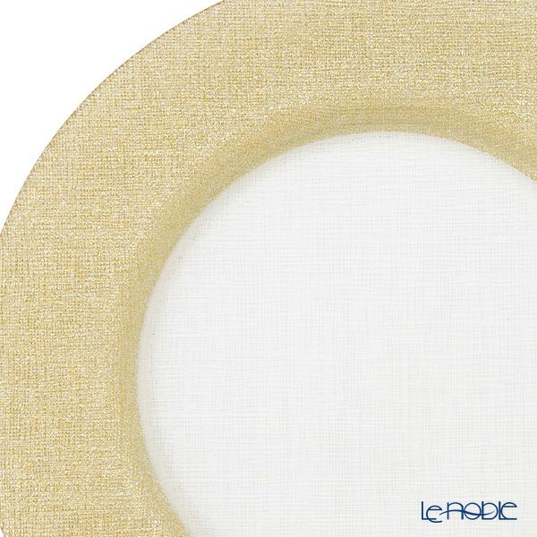 Vetro Felice ヴェトロ フェリーチェ グリッター チャージャープレート 33cm ニューゴールド＆クリア