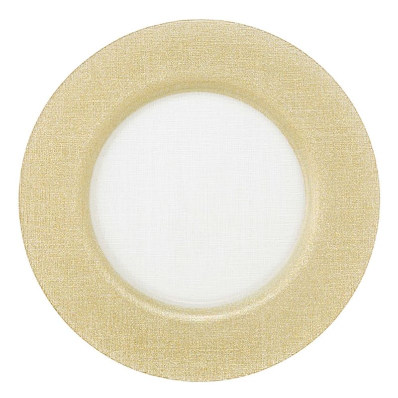 Vetro Felice ヴェトロ フェリーチェ グリッター チャージャープレート 33cm ニューゴールド＆クリア