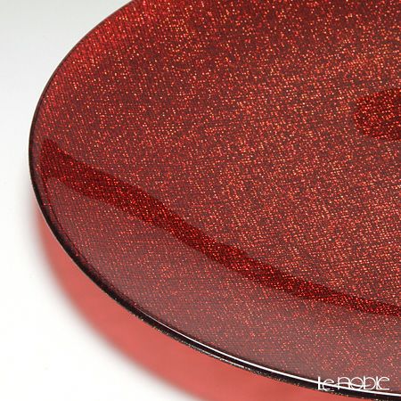 Vetro Felice ヴェトロ フェリーチェ グリッター プレート 28cm レッド
