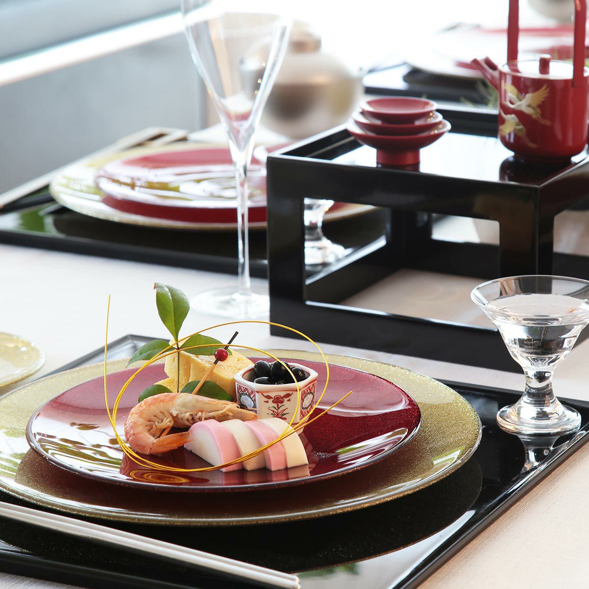 Vetro Felice ヴェトロ フェリーチェ グリッター プレート 28cm ニューゴールド