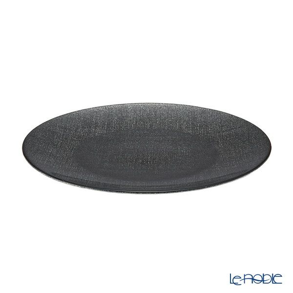 Vetro Felice ヴェトロ フェリーチェ グリッター プレート 28cm ダークグレイ