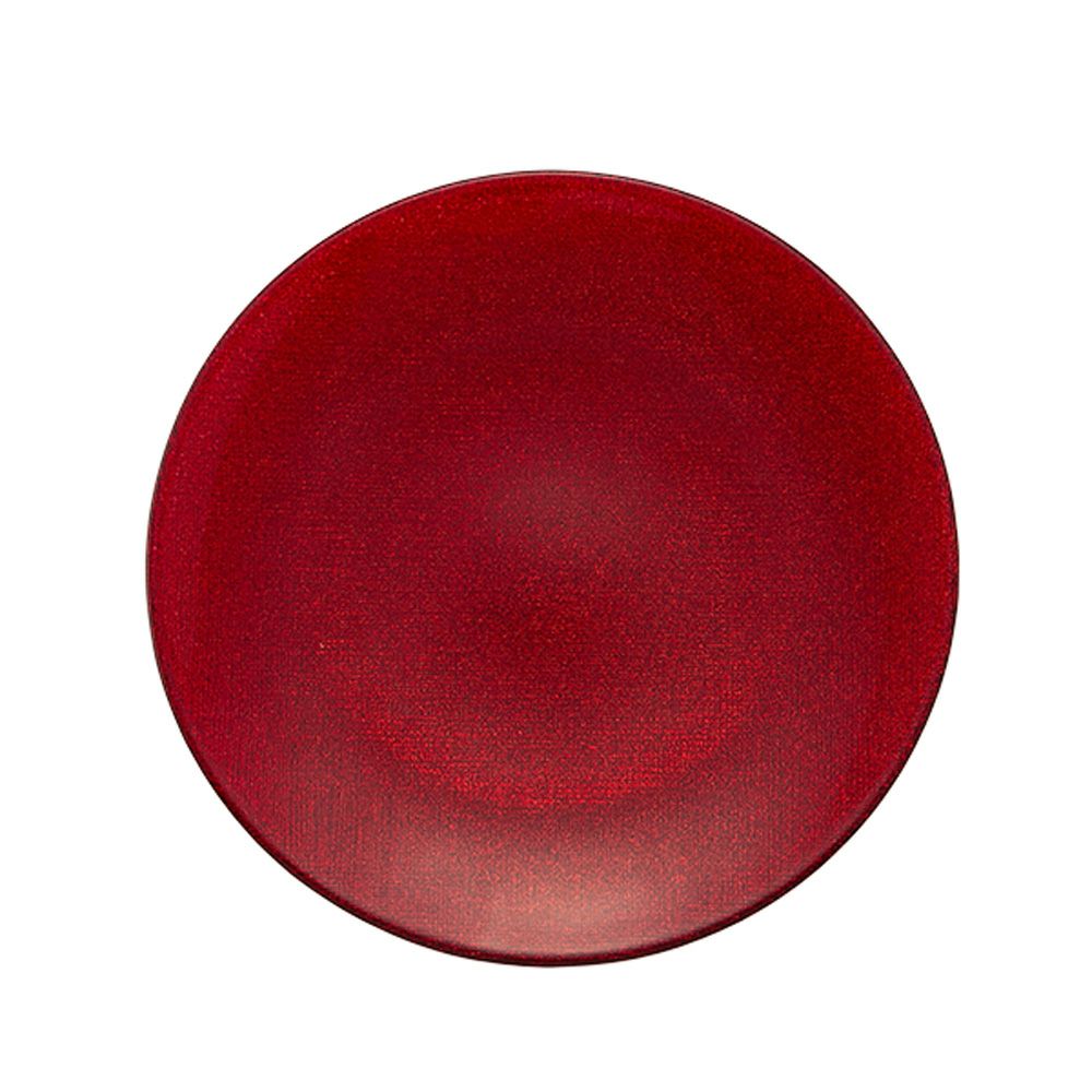 Vetro Felice ヴェトロ フェリーチェ グリッター プレート 21cm レッド
