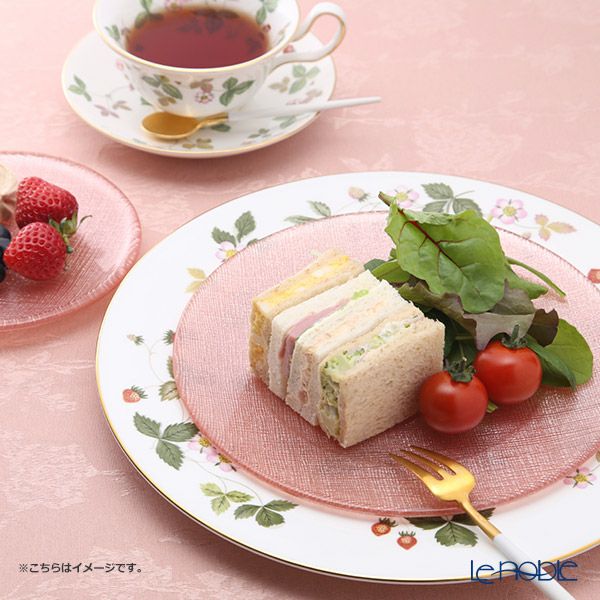 Vetro Felice ヴェトロ フェリーチェ グリッター プレート 21cm ヴィンテージローズピンク