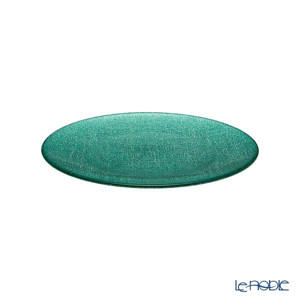 Vetro Felice ヴェトロ フェリーチェ グリッター プレート 21cm アクアブルー