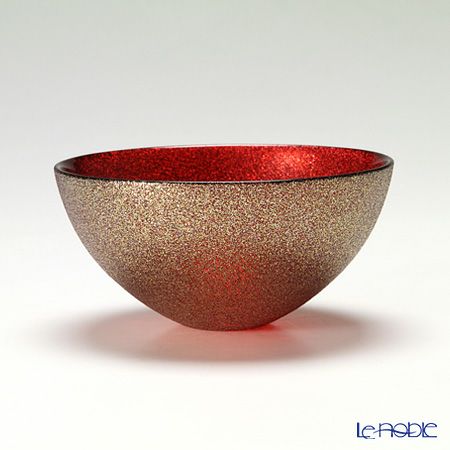 Vetro Felice ヴェトロ フェリーチェ グリッター ボウル 13cm レッド