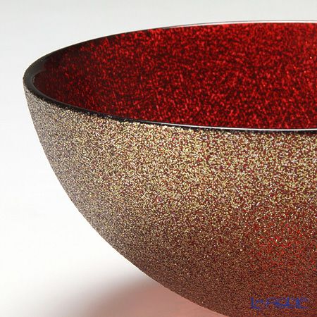Vetro Felice ヴェトロ フェリーチェ グリッター ボウル 13cm レッド