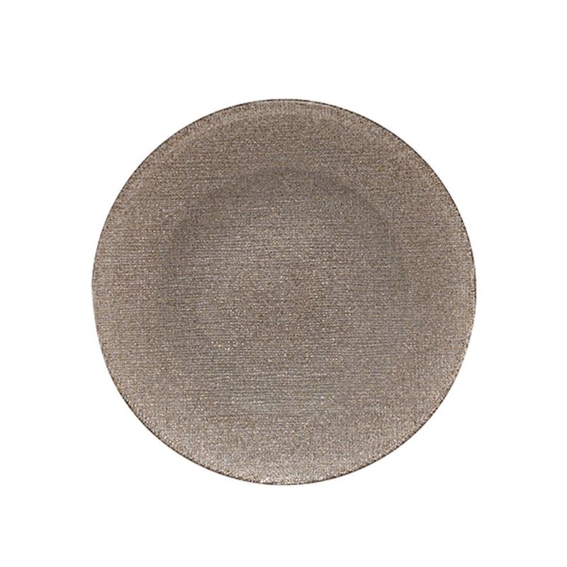 Vetro Felice ヴェトロ フェリーチェ グリッター プレート 17cm ジンジャー 323917B G006