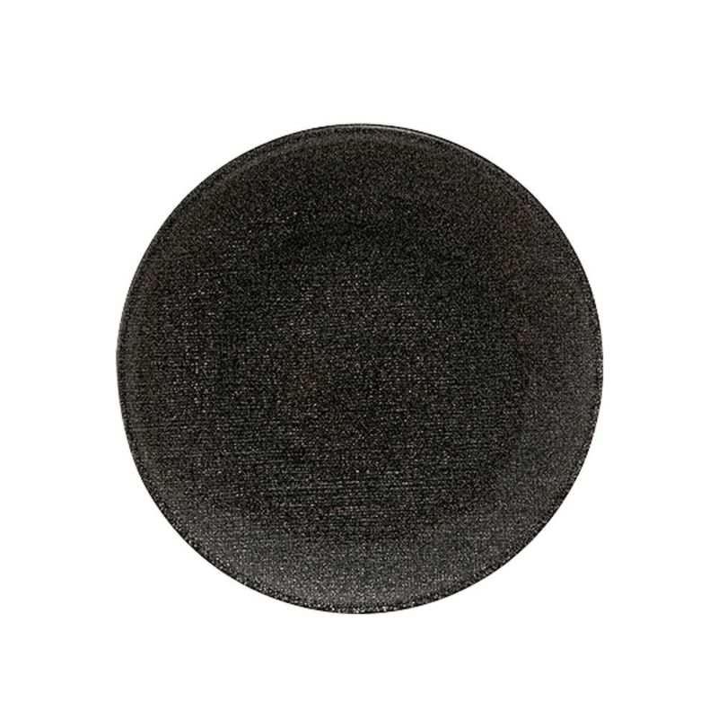 Vetro Felice ヴェトロ フェリーチェ グリッター プレート 17cm ダークグレイ 323917B G019