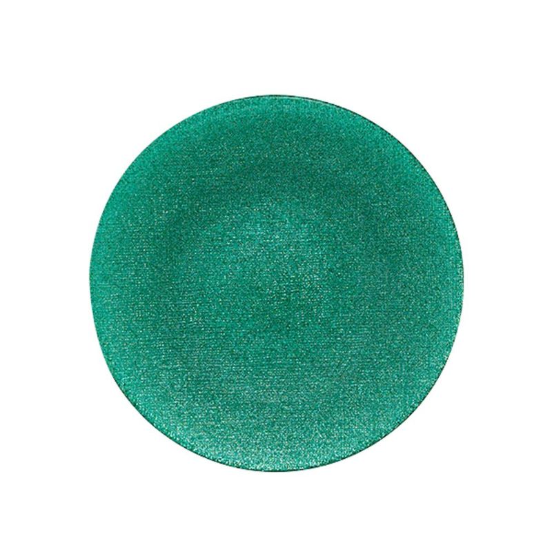 Vetro Felice ヴェトロ フェリーチェ グリッター プレート 17cm アクアブルー 323917B G053