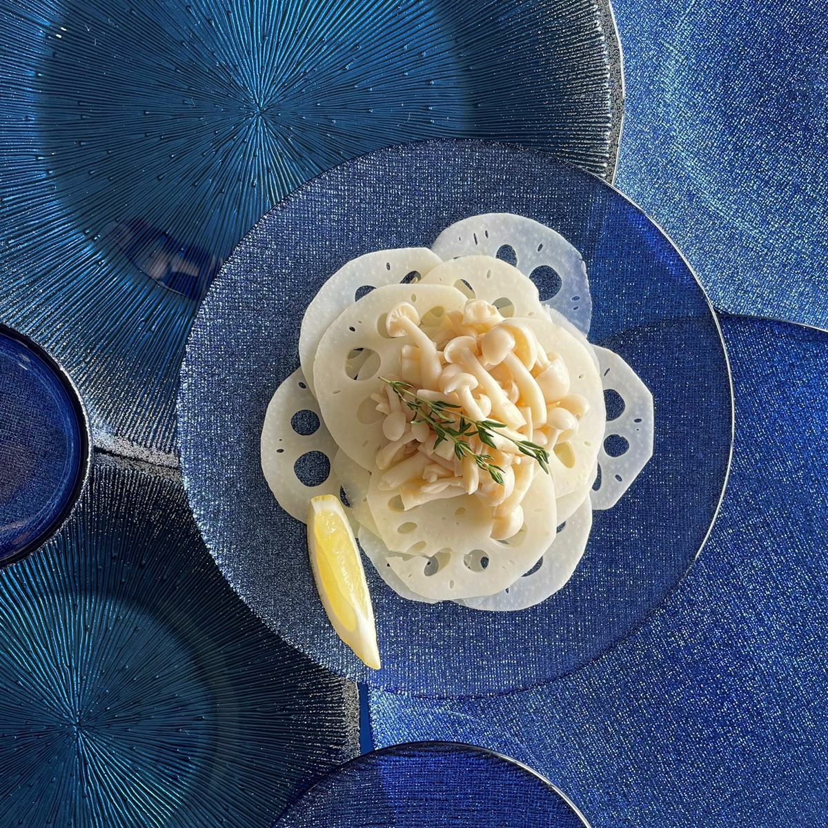 Vetro Felice ヴェトロ フェリーチェ グリッター プレート 17cm ダークブルー 323917B G059