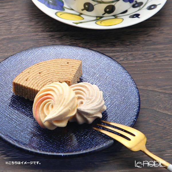 Vetro Felice ヴェトロ フェリーチェ グリッター プレート 14cm ダークブルー