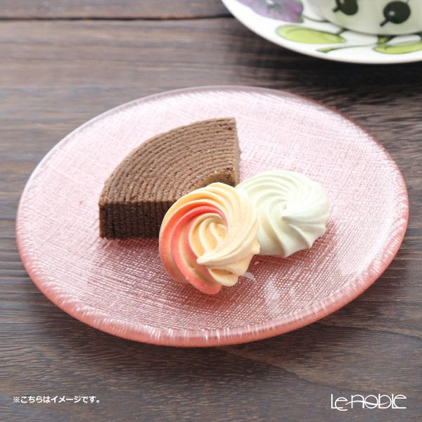 Vetro Felice ヴェトロ フェリーチェ グリッター プレート 14cm ヴィンテージローズピンク