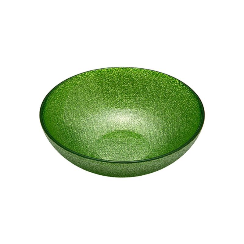 Vetro Felice ヴェトロ フェリーチェ グリッター ロウボウル 14cm ライトグリーン