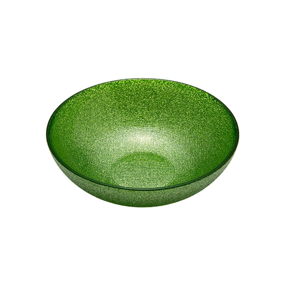 Vetro Felice ヴェトロ フェリーチェ グリッター ロウボウル 14cm ライトグリーン