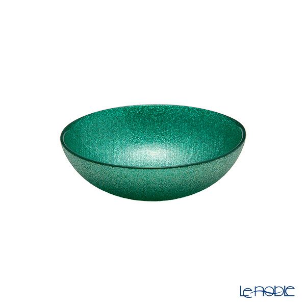 Vetro Felice ヴェトロ フェリーチェ グリッター ロウボウル 14cm アクアブルー