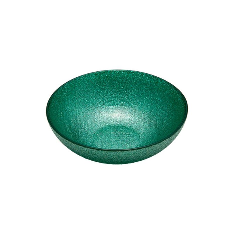 Vetro Felice ヴェトロ フェリーチェ グリッター ロウボウル 14cm アクアブルー