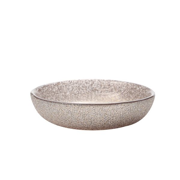 Vetro Felice ヴェトロ フェリーチェ グリッター ミニプレート／豆皿 9cm ジンジャー