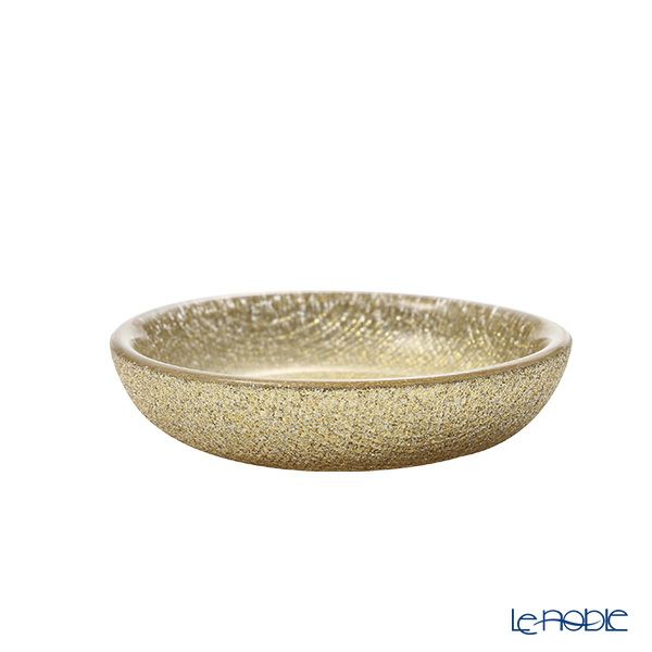 Vetro Felice ヴェトロ フェリーチェ グリッター ミニプレート／豆皿 9cm ニューゴールド